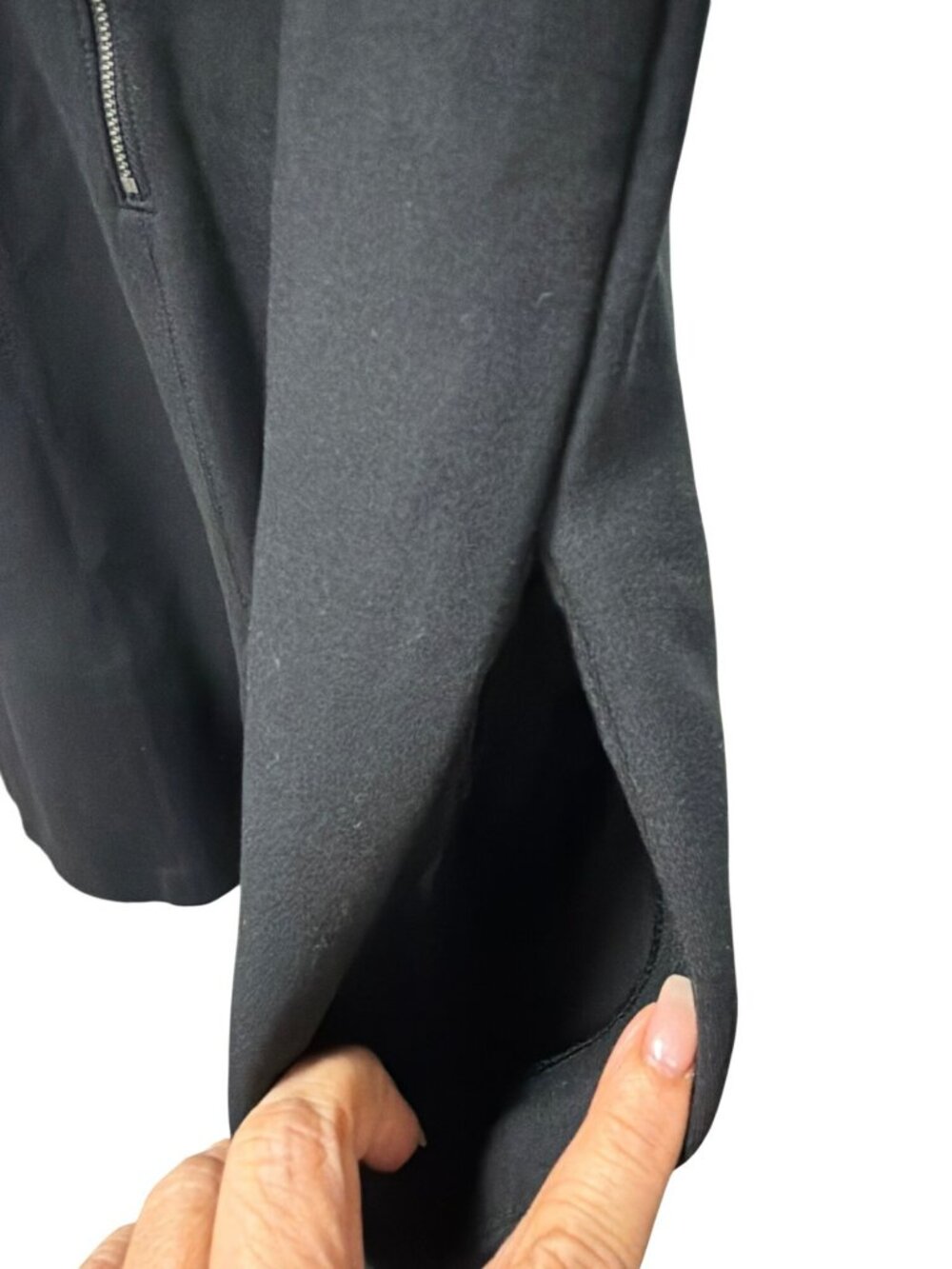 Spanx Perfect Fit Flare Black Ponte Stretch Dress Pockets Large New - Picture 7 of 8